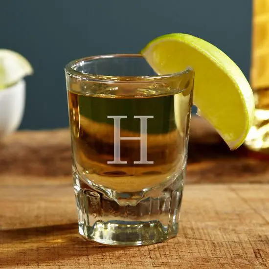 Shot Glass with Initial