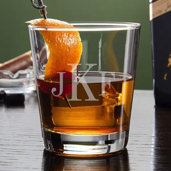 Monogrammed Cocktail Glass