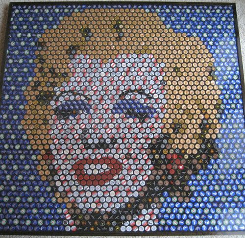 Marilyn Monroe Beer Cap Art