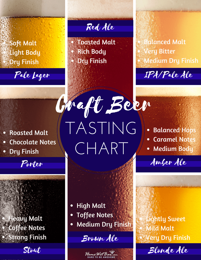 Craft Beer Tasting Chart