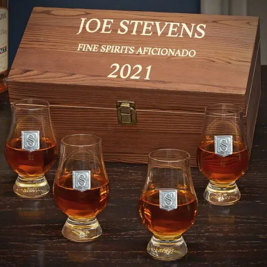 Personalized Glencairn Whiskey Glass Set