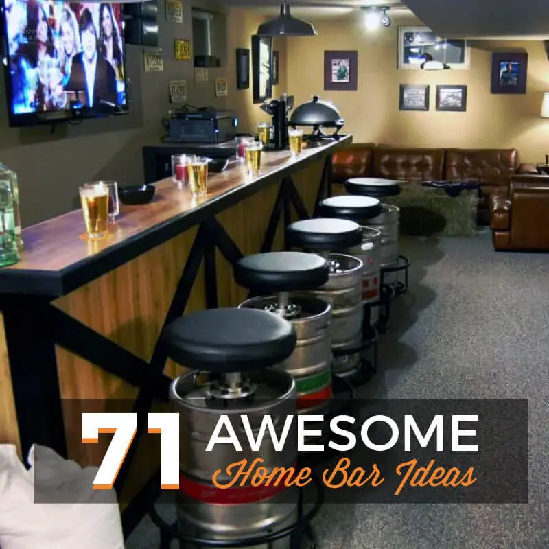71 Awesome Home Bar Ideas, Under Bar Shelving