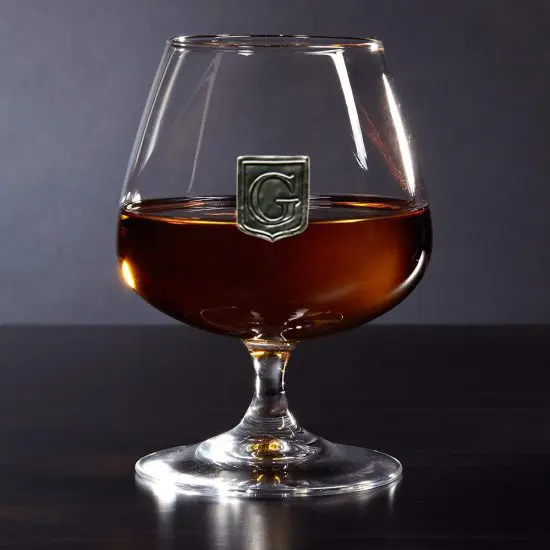 Crested Brandy Glass Snifter