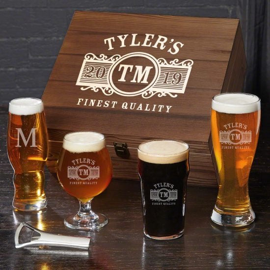 Personalized Beer Tasting Set Gift for Boyfriend