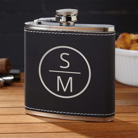 Custom Flask with his Initials