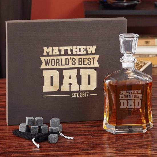 Best Dad in the World Whiskey Box Gift Set