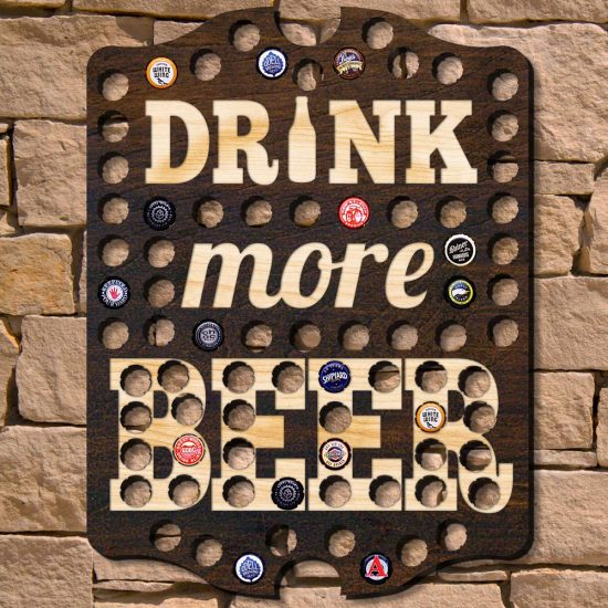 Drink More Beer Wooden Sign Wall Art