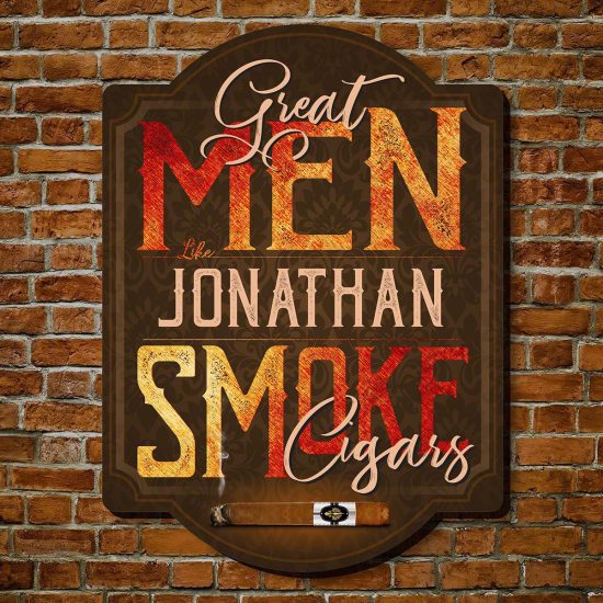 Customized Wooden Sign for Cigar Guys