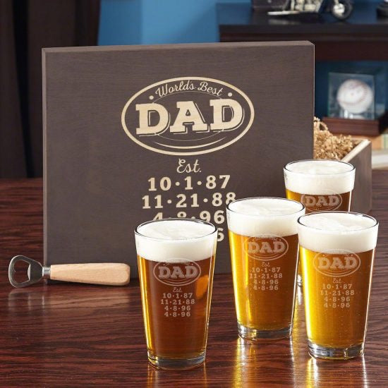 Personalized Box Set of Pint Glasses