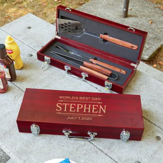 Custom Grilling Tools Set of Creative Fathers Day Gifts