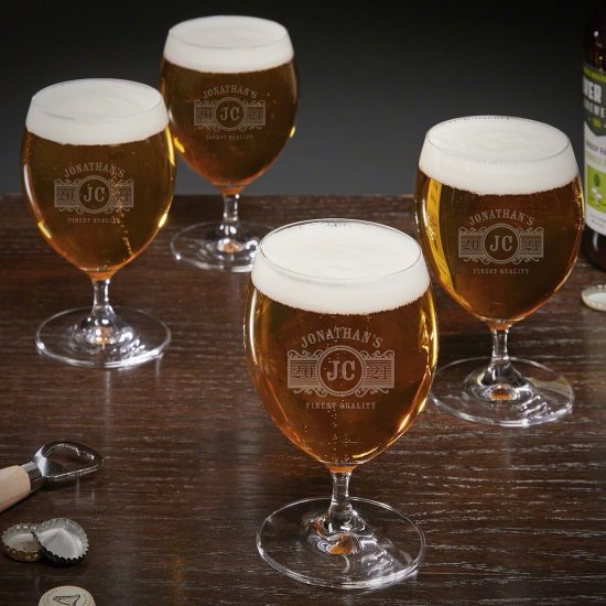 Personalized Beer Tasting Glasses Set
