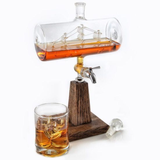 Anniversary Gifts for Him are Ship Decanter Sets