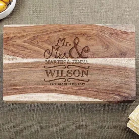 Perfect Personalized Cutting Board Made for Wedding Gifts