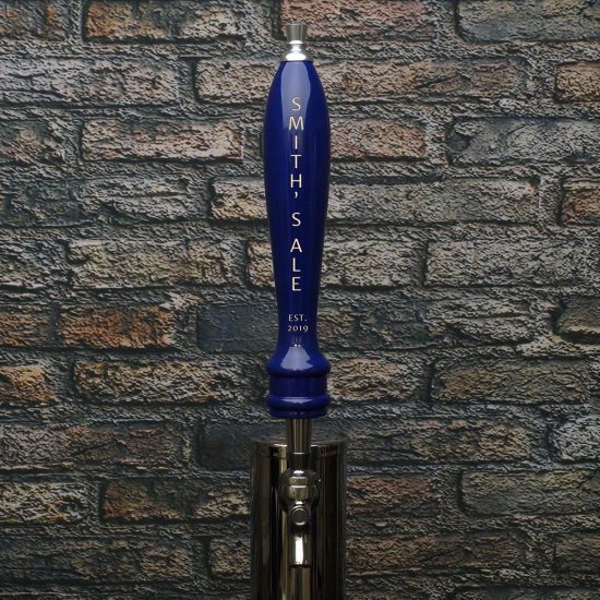 Personalized Blue Beer Tap Handle