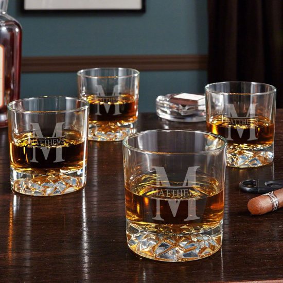 Personalized Whiskey Glass Gift Set for Father