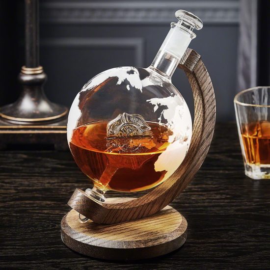 Personalized Firefighter Gifts Globe Decanter