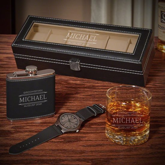 Personalized Watch Case Gift Set