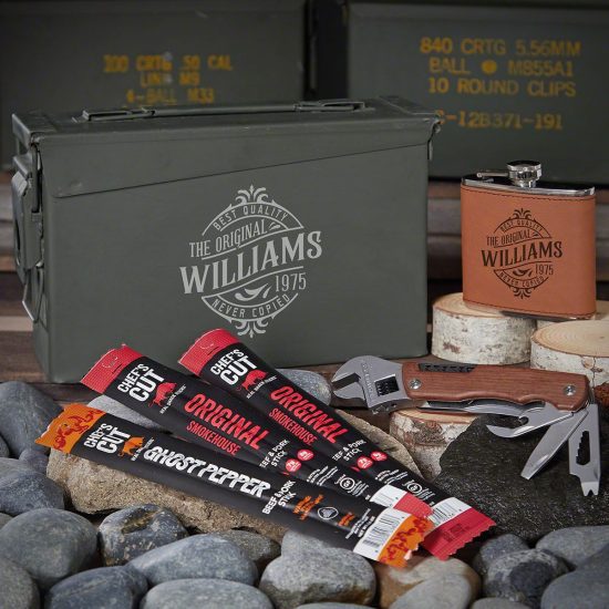 Custom Ammo Can Box Set with Flask and Multi Tool