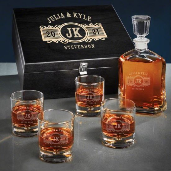 Personalized Best Gifts for Newlyweds Decanter Set