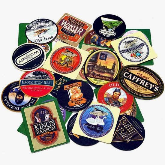 Z006/Coffee PU Leather Bar Beer Beverage Coasters for Drinks with Holder Set of 6 365park Drink Coasters 