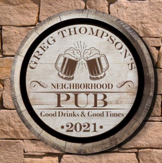 Custom Neighborhood Pub Sign