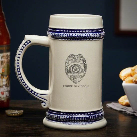 Custom Beer Stein for Police Officers