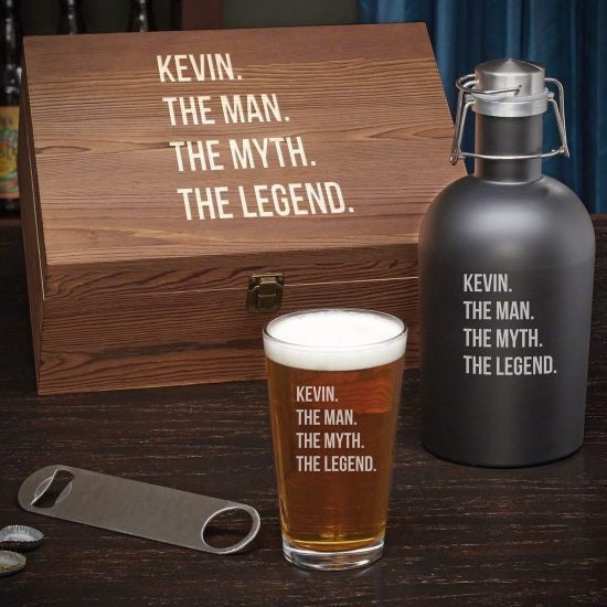 Manly Personalized Beer Box Set