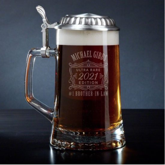 Engraved Beer Stein Gifts for Brother-in-Law