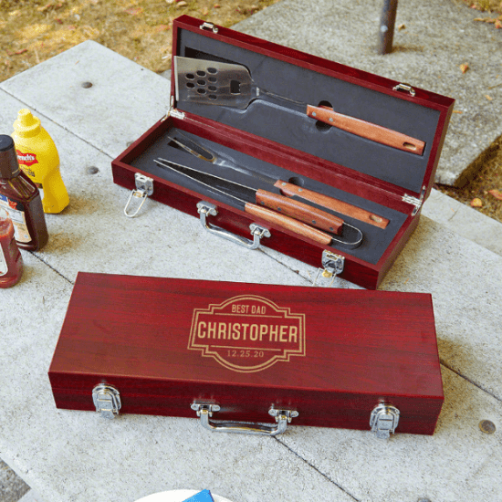 Personalized Grilling Tools Gift Baskets for Men