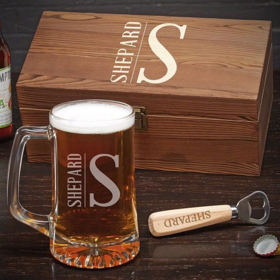 Personalized Beer Mug Gift Set
