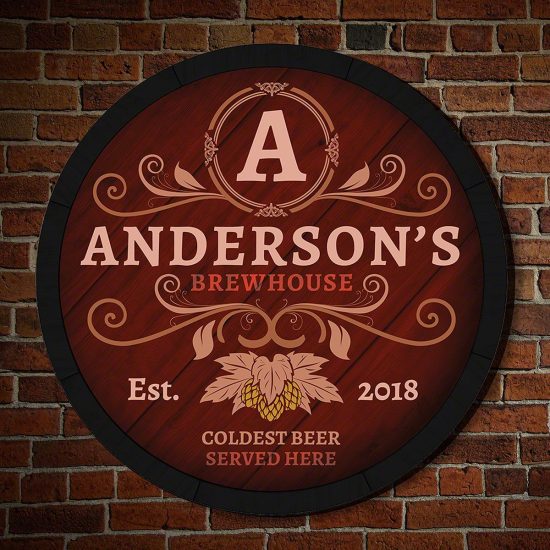Personalized Wooden Brewery Sign