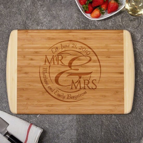 Engraved Bamboo Cutting Board Unique Wedding Gift Ideas