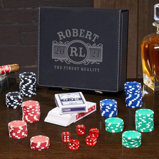 Personalized Poker Set for Men