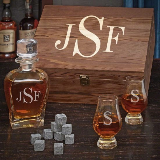 Monogrammed Boxed Glencairn Set