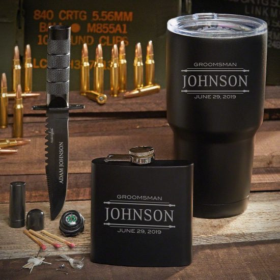 Tumbler Flask Knife Set of Valentines Day Gifts for Him