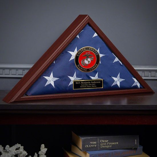 Military Retirement Gifts are Emblazoned Military Crested Flag Case