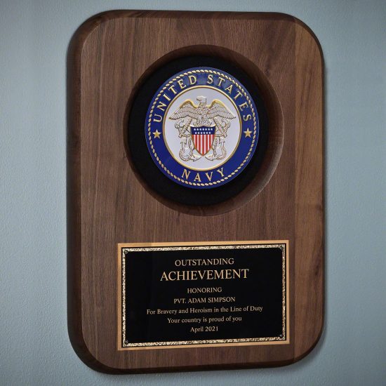 Customizable Military Plaque for Retirement