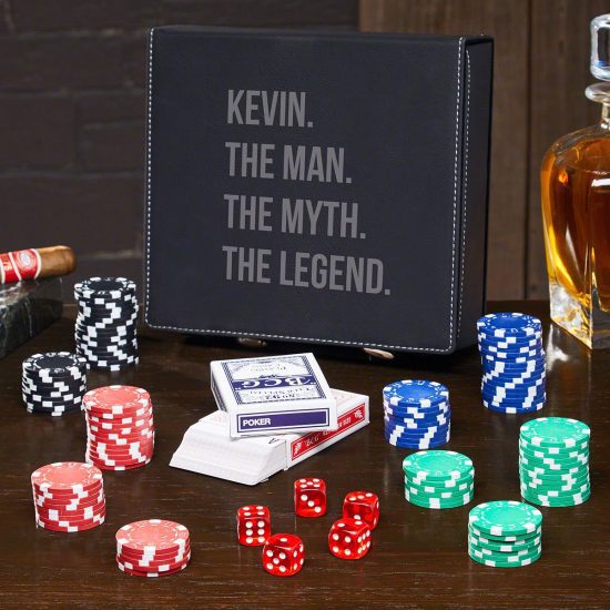 Personalized Poker Gift Set for a Boyfriend's Game Night