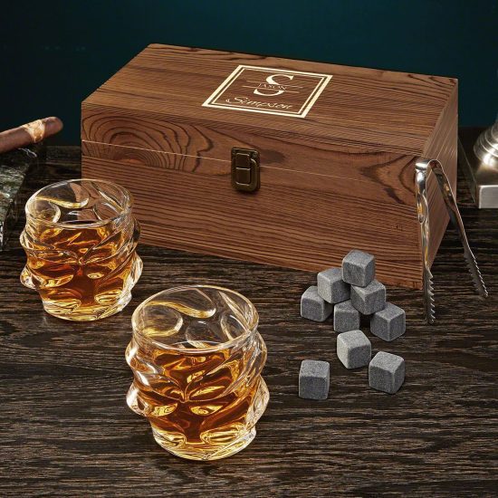Sculpted Whiskey Glass Box Gift for Brothers-In-Law