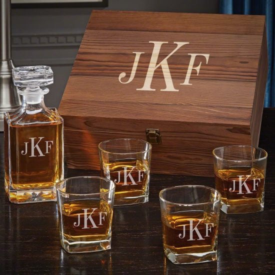 Personalized Decanter Box Set for Fathers