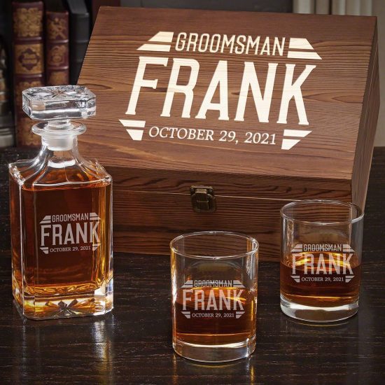 Personalized Whiskey Decanter and Glasses Set