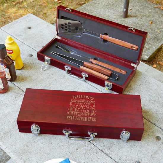 Personalized Grilling Tools Set of Fathers Day Gift Ideas