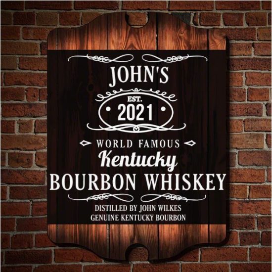 Customizable Whiskey Label Wooden Sign