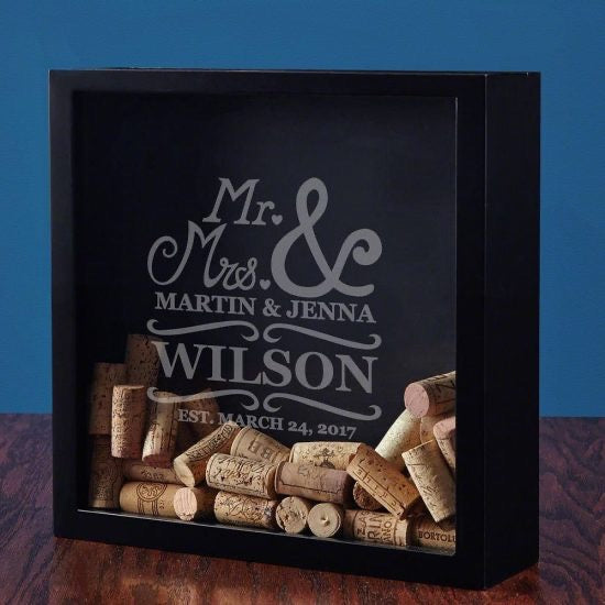 Personalized Wedding Shadow Box for Collecting Together