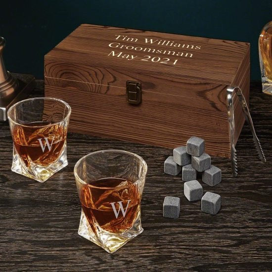 Personalized Whiskey Gift Set for Two