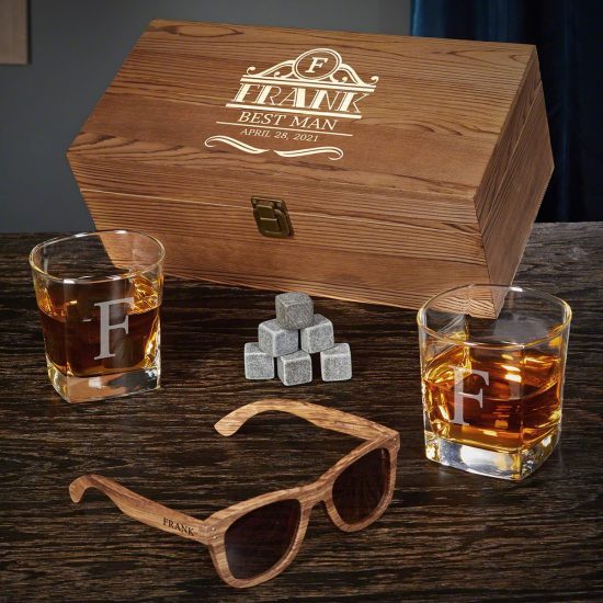 Personalized Sunglasses Rocks Set of Groomsman Box Ideas