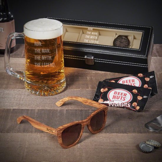 Ultimate Groomsmen Gift Box with Custom Beer Mug and Watch Case