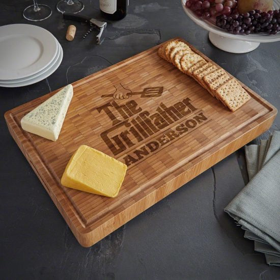 Custom Bamboo Cutting Board Thoughtful Gift for Him