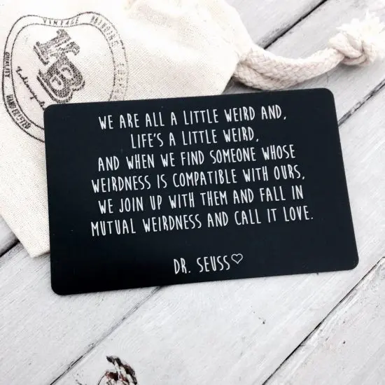 Personalized Metal Card with Message