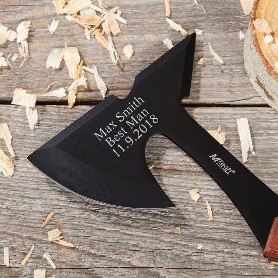 3 Line Custom Axe Unusual Gift for Men That Love the Outdoors